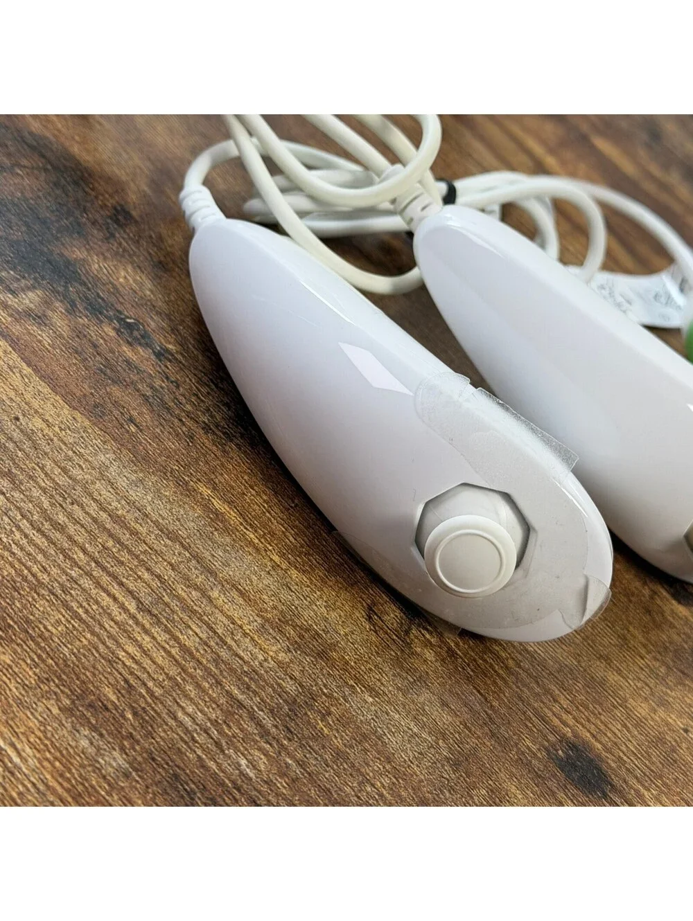 Nintendo Wii Nunchuk Controllers Lot of 2 White OEM Official Genuine Tested